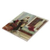 Ein Publikum (Öl auf Platte) erwarten Fliese (Seite)