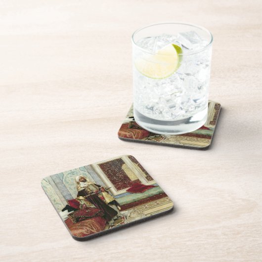 Ein Publikum (Öl auf Platte) erwarten Untersetzer (Rechte Seite)