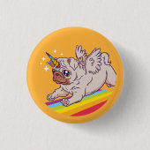 Ein Pugicorn Button (Vorderseite)