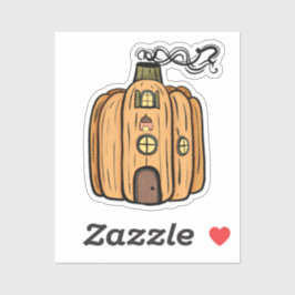 Ein Pumpkin House Aufkleber