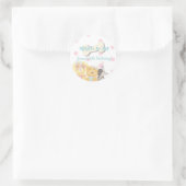 Ein Pup Dog-Gastgeschenk adoptiert Runder Aufkleber (Tasche)