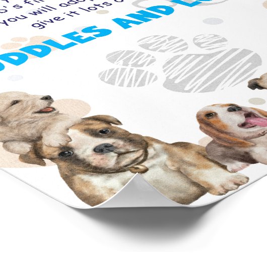 Ein Puppy Poster adoptiert (Ecke)