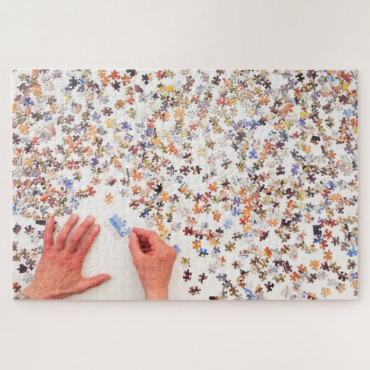 Ein Puzzle aus einem nicht montierten Puzzle (Horizontal)