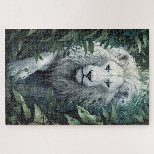 Ein Puzzle mit weißem Löwen (Horizontal)