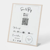 Ein QR-Code-Pedestzeichen bezahlen Sockelschild (Vorderseite)