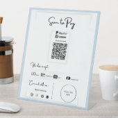 Ein QR-Code-Pedestzeichen bezahlen Sockelschild (In Situ)