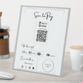 Ein QR-Code-Pedestzeichen bezahlen Sockelschild (In Situ)