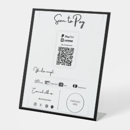Ein QR-Code-Pedestzeichen bezahlen Sockelschild