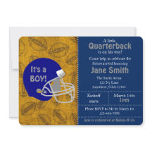 Ein Quarterback ist auf dem Weg Baby Dusche einlad