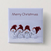 Ein Quartett der Schneemänner Button (Vorderseite)