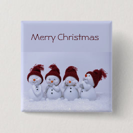 Ein Quartett der Schneemänner Button
