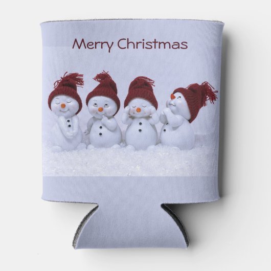 Ein Quartett der Schneemänner Dosenkühler (Vorderseite)