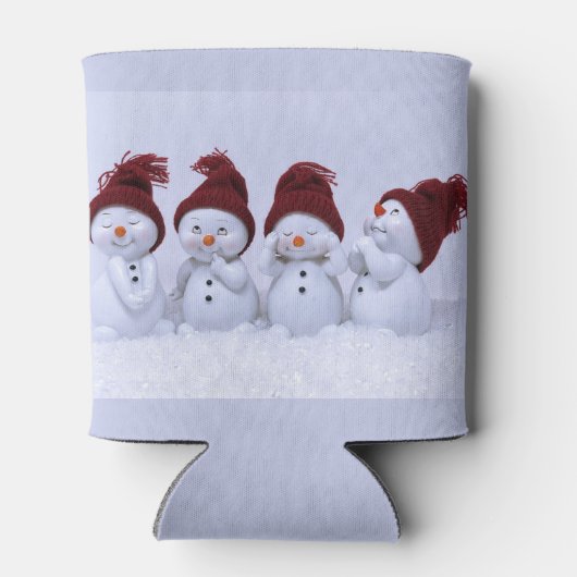 Ein Quartett der Schneemänner Dosenkühler (Rückseite)