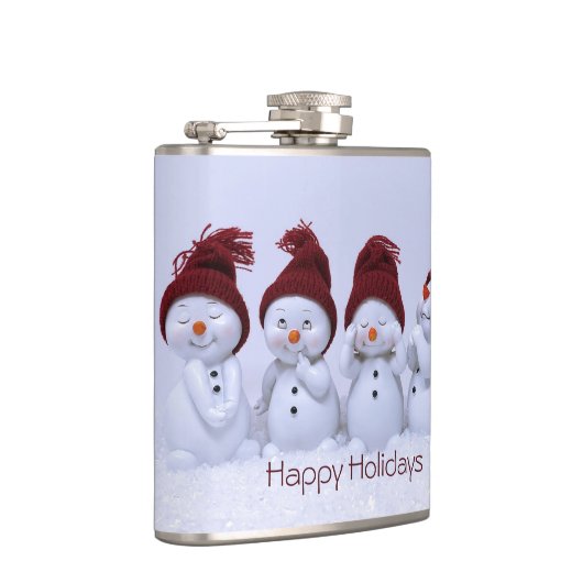 Ein Quartett der Schneemänner Flachmann (Rechts)