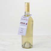 Ein Quartett der Schneemänner Flaschenanhänger (Angewinkelt)