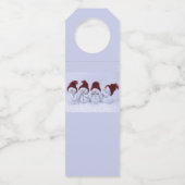 Ein Quartett der Schneemänner Flaschenanhänger (Rückseite)