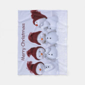 Ein Quartett der Schneemänner Fleecedecke (Vorderseite)