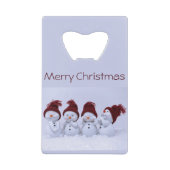 Ein Quartett der Schneemänner Geldbeutel Flaschenöffner (Vorderseite)