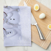 Ein Quartett der Schneemänner Geschirrtuch (Viertel Falte)