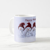 Ein Quartett der Schneemänner Kaffeetasse (Vorderseite Links)