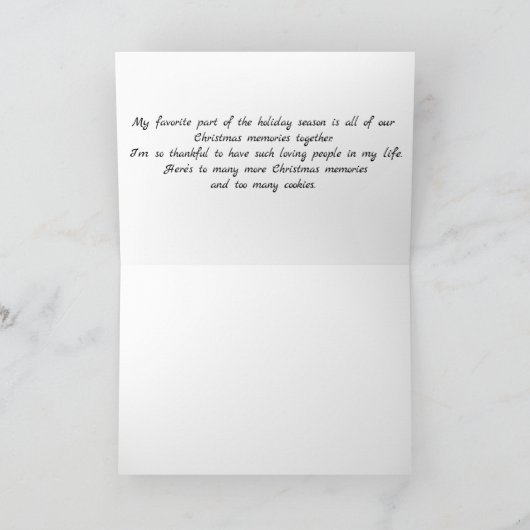 Ein Quartett der Schneemänner Karte (Innenseite)