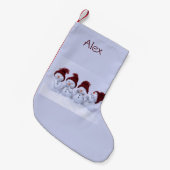 Ein Quartett der Schneemänner Kleiner Weihnachtsstrumpf (Vorderansicht (hängend))