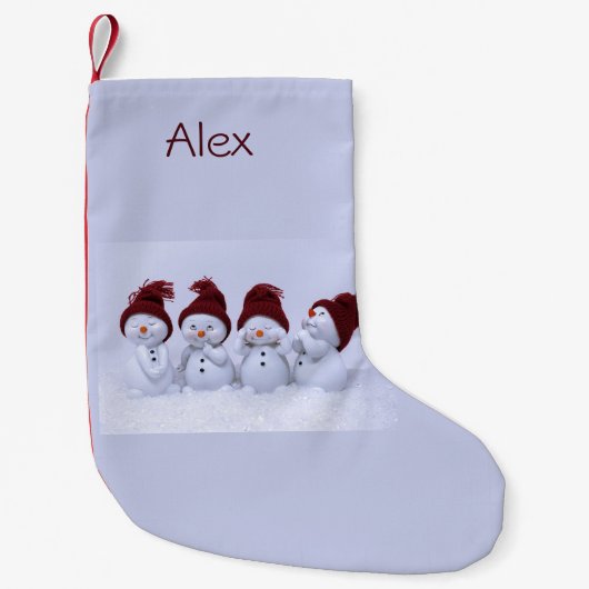 Ein Quartett der Schneemänner Kleiner Weihnachtsstrumpf (Vorderseite)