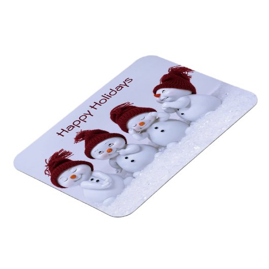 Ein Quartett der Schneemänner Magnet (Linke Seite)