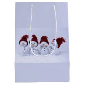 Ein Quartett der Schneemänner Mittlere Geschenktüte (Rückseite)