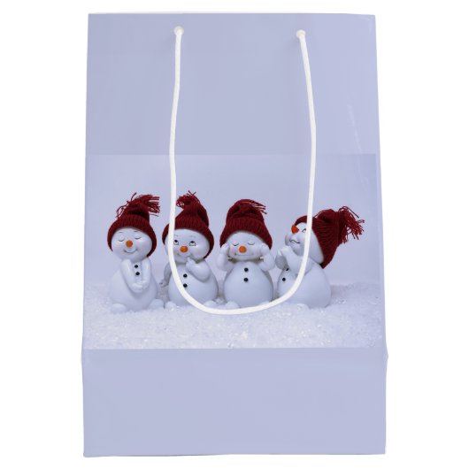 Ein Quartett der Schneemänner Mittlere Geschenktüte (Rückseite)