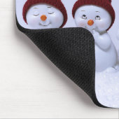 Ein Quartett der Schneemänner Mousepad (Ecke)