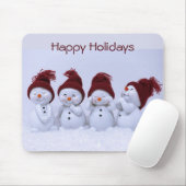 Ein Quartett der Schneemänner Mousepad (Mit Mouse)