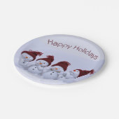 Ein Quartett der Schneemänner Pappteller (Schrägansicht)