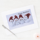 Ein Quartett der Schneemänner Rechteckiger Aufkleber (Umschlag)