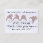 Ein Quartett der Schneemänner Visitenkarte (Rückseite)