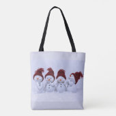 Ein Quartett von Schneemännern Tasche (Rückseite)