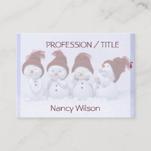 Ein Quartett von Schneemännern Visitenkarte