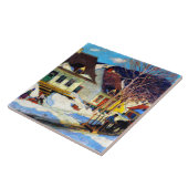 Ein Quebec Village Street by Clarence Gagnon Fliese (Seite)