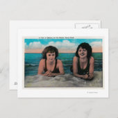 Ein Queens-Paar am Strand, Ocean Park Postkarte (Vorne/Hinten)