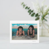 Ein Queens-Paar am Strand, Ocean Park Postkarte (Stehend Vorderseite)