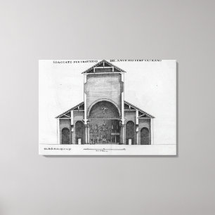Ein Querschnitt der alten Vatikan-Kirche Leinwanddruck