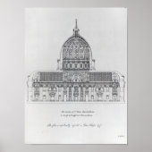 Ein Querschnitt durch den Petersdom, Rom Poster (Vorne)