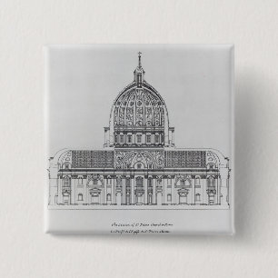 Ein Querschnitt von St Peter, Rom Button