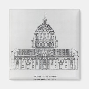 Ein Querschnitt von St Peter, Rom Magnet