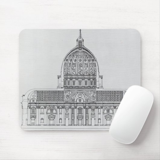 Ein Querschnitt von St Peter, Rom Mousepad (Mit Mouse)