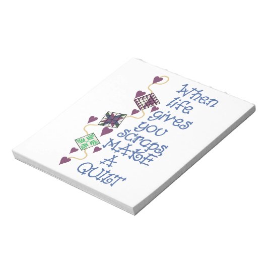 Ein Quilt machen Notizblock (Rotiert)