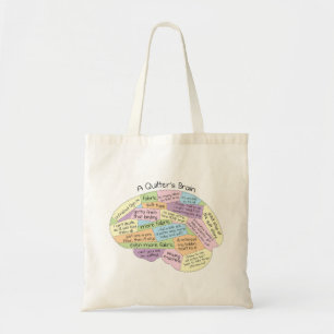 Ein Quilter's Brain Tote Bag - Funny Quilting Gift Tragetasche