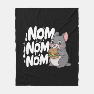 Ein Quokka isender Hamburger Fleecedecke