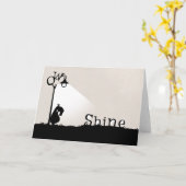 Ein Qwirky, glänzende Gruß-Karte Karte (Gelbe Blume)