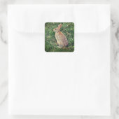 Ein Rabbit-Bild Quadratischer Aufkleber (Tasche)